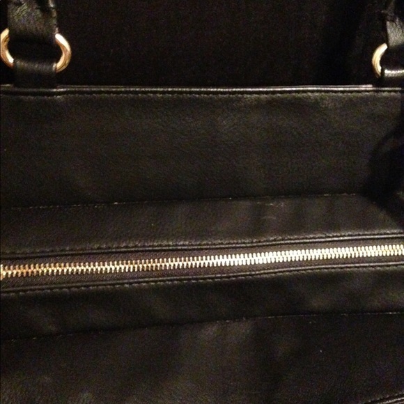 Black leopard shoulder bag with red lining - Picture 8 of 8